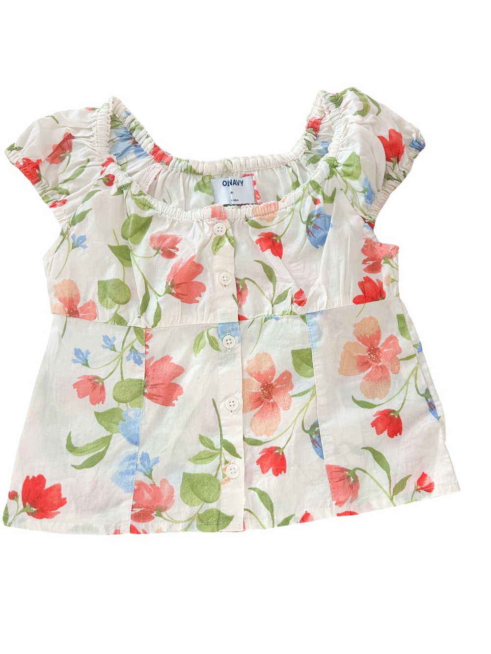 *NWT Old Navy Floral Button-Front Girls' Top